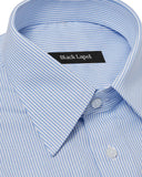 Easy-Care Light Blue Bar Stripe Dress Shirt 2
