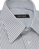 Easy-Care Grey Bar Stripe Dress Shirt 2
