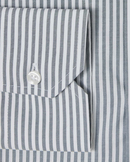 Easy-Care Grey Bar Stripe Dress Shirt 3