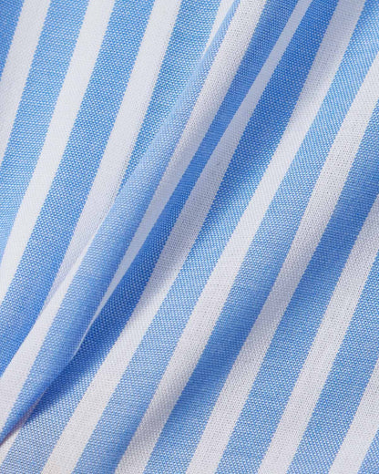 Natural Stretch Sky Blue Stripe Dress Shirt 4