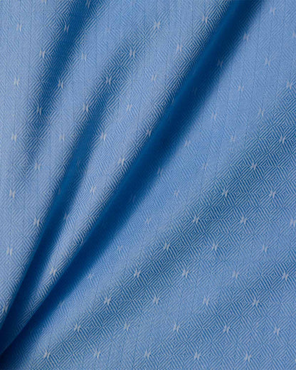 Natural Stretch Light Blue Ditsy Print Dress Shirt 4