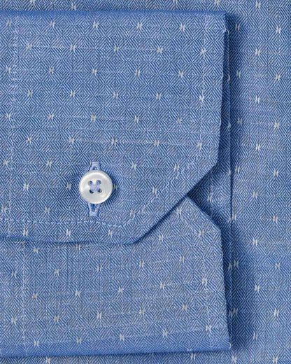 Natural Stretch Blue Mini Ditsy Dress Shirt 3