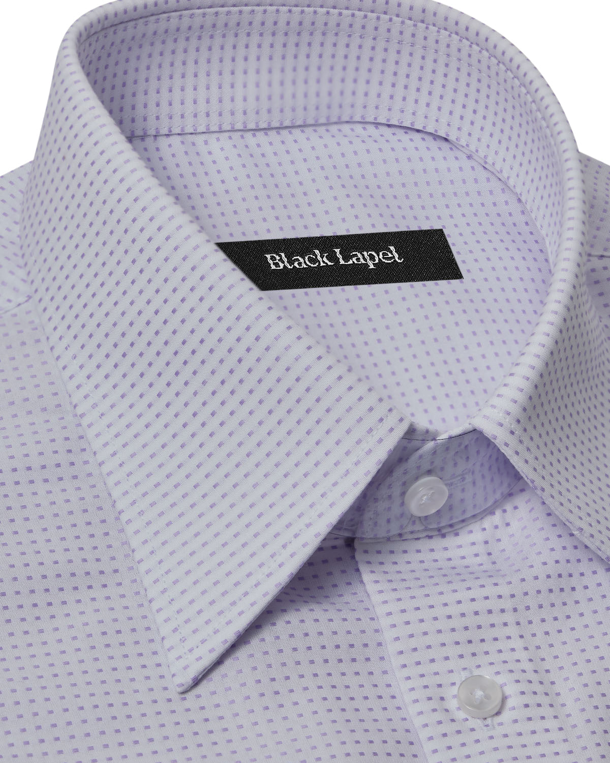 Easy-Care Lavender Square Weave Dress Shirt 2