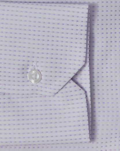 Easy-Care Lavender Square Weave Dress Shirt 3