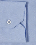 Easy-Care Light Blue Dot Weave Dress Shirt 3