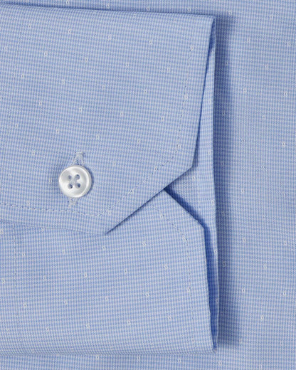 Easy-Care Light Blue Dot Weave Dress Shirt 3