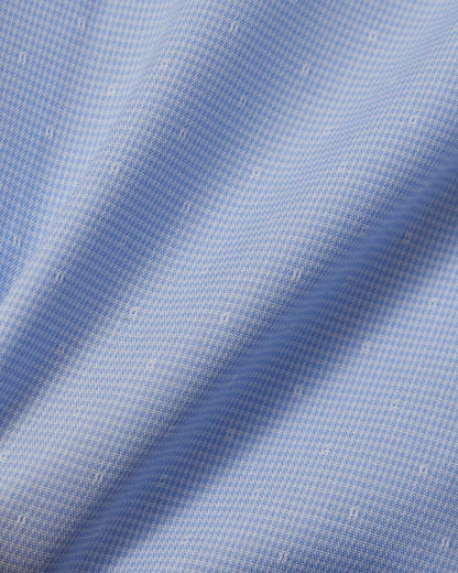 Easy-Care Light Blue Dot Weave Dress Shirt 4