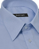 Easy-Care Light Blue Diamond Weave Dress Shirt 2