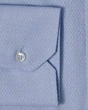 Easy-Care Light Blue Diamond Weave Dress Shirt 3