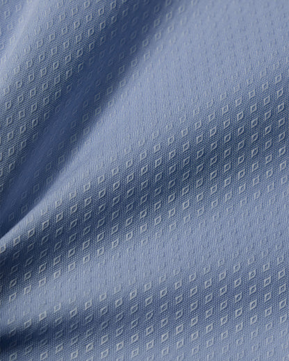 Easy-Care Light Blue Diamond Weave Dress Shirt 4