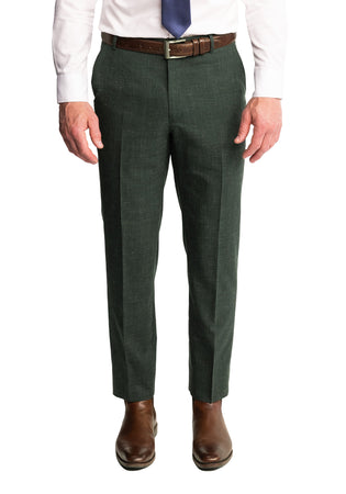 Forest Green Wool Silk Linen Blend Custom Dress Pants Forest Green Wool Silk Linen Blend Custom Dress Pants
