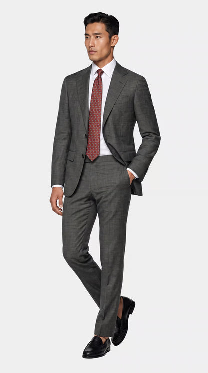 The Reserve Monochrome Tick Weave Suit