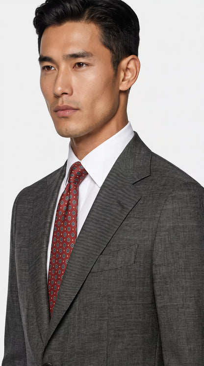 The Reserve Monochrome Tick Weave Suit