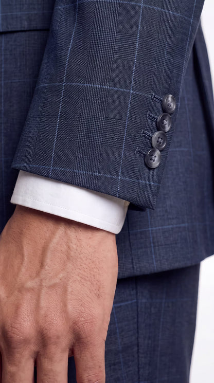 The Reserve Gray Glenplaid Blazer