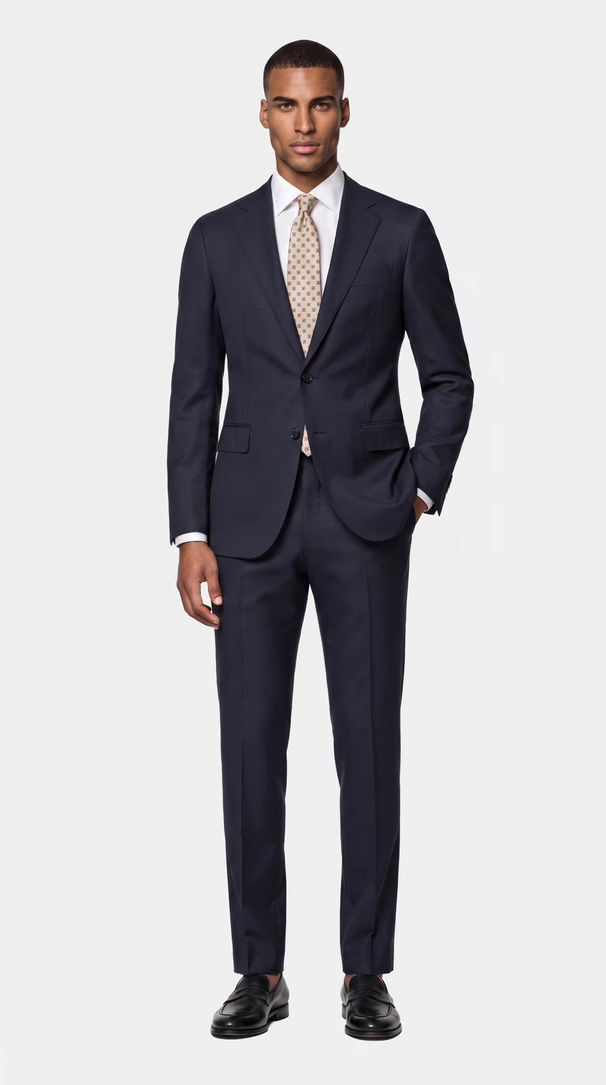 The Reseve Navy Tonal Tick Weave Suit