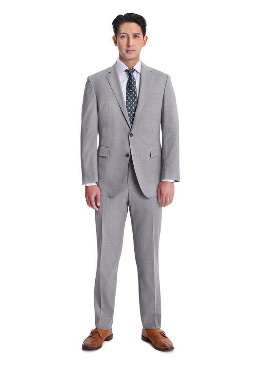 Light Grey Stretch Fresco Blazer-1
