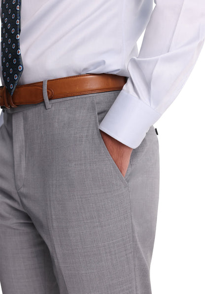 Light Grey Stretch Fresco Suit-3