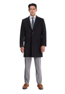 Charcoal Wool-Angora Overcoat 1