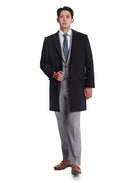 Charcoal Wool-Angora Overcoat 2