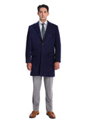 Navy Wool-Cashmere Overcoat 1