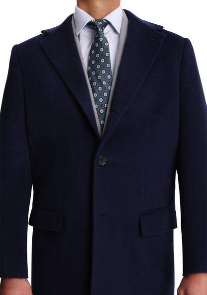 Navy Wool-Cashmere Overcoat 3