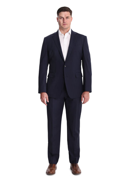 Blue-on-Blue Pinstripe Stretch Fresco Blazer-1