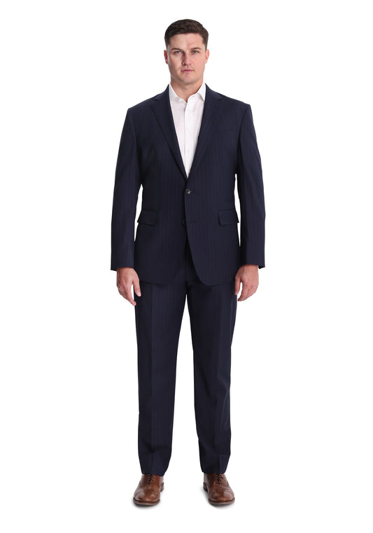 Blue-on-Blue Pinstripe Stretch Fresco Blazer-1