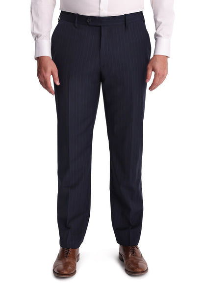 Blue-on-Blue Pinstripe Stretch Fresco Blazer-6