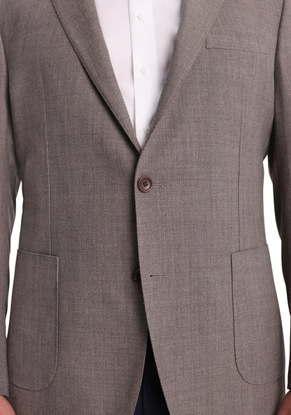 Taupe Hopsack Blazer-3