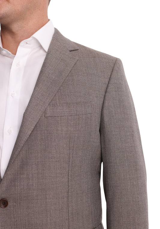 Taupe Hopsack Blazer-4