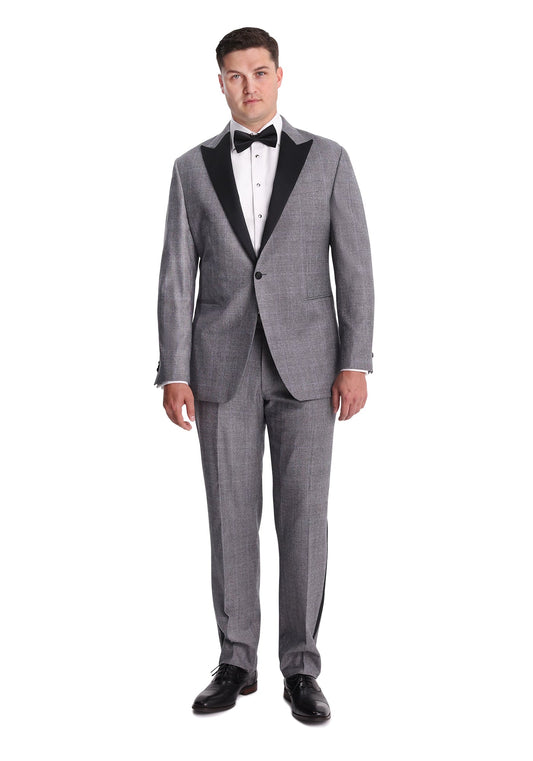Black & White Glen Plaid Flannel Suit-1
