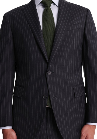 Stretch Charcoal Chalkstripe Blazer-3