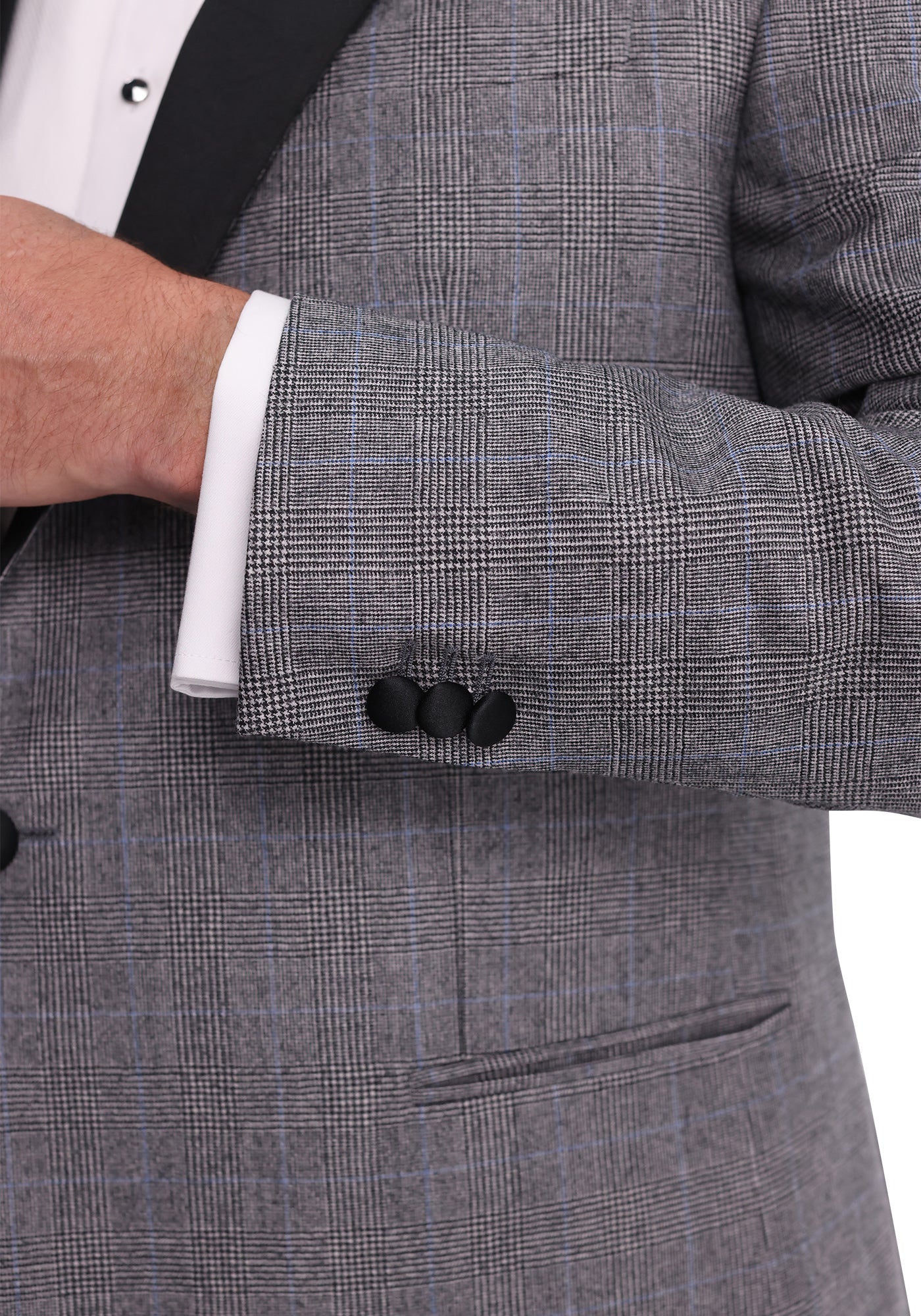 Black & White Glen Plaid Flannel Blazer-4