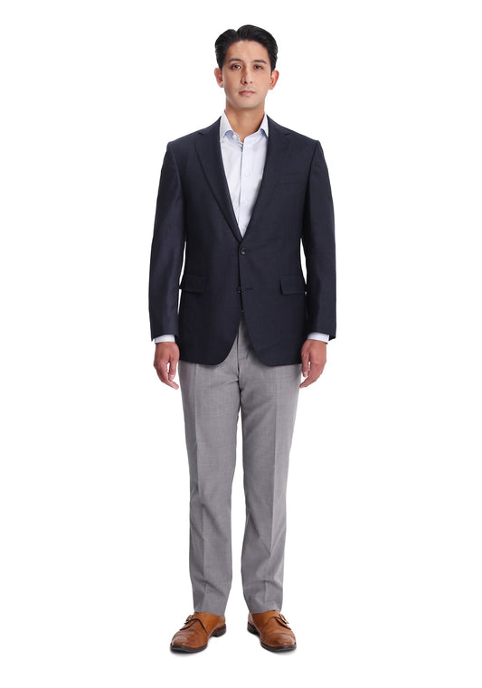 Slate Blue Flannel Blazer-1