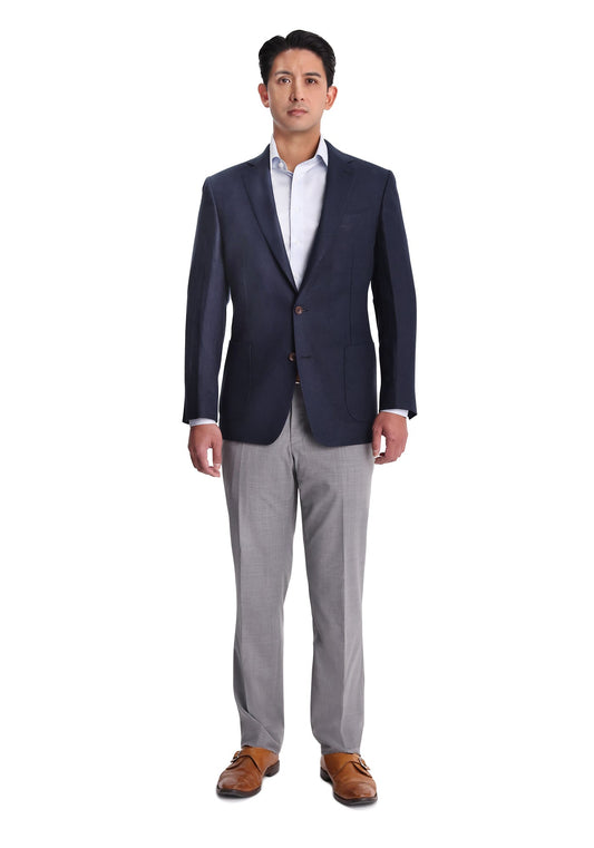 Navy Linen Blazer-1