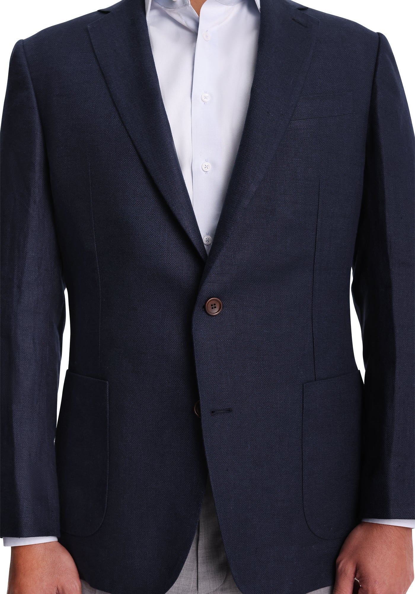 Navy Linen Blazer-3