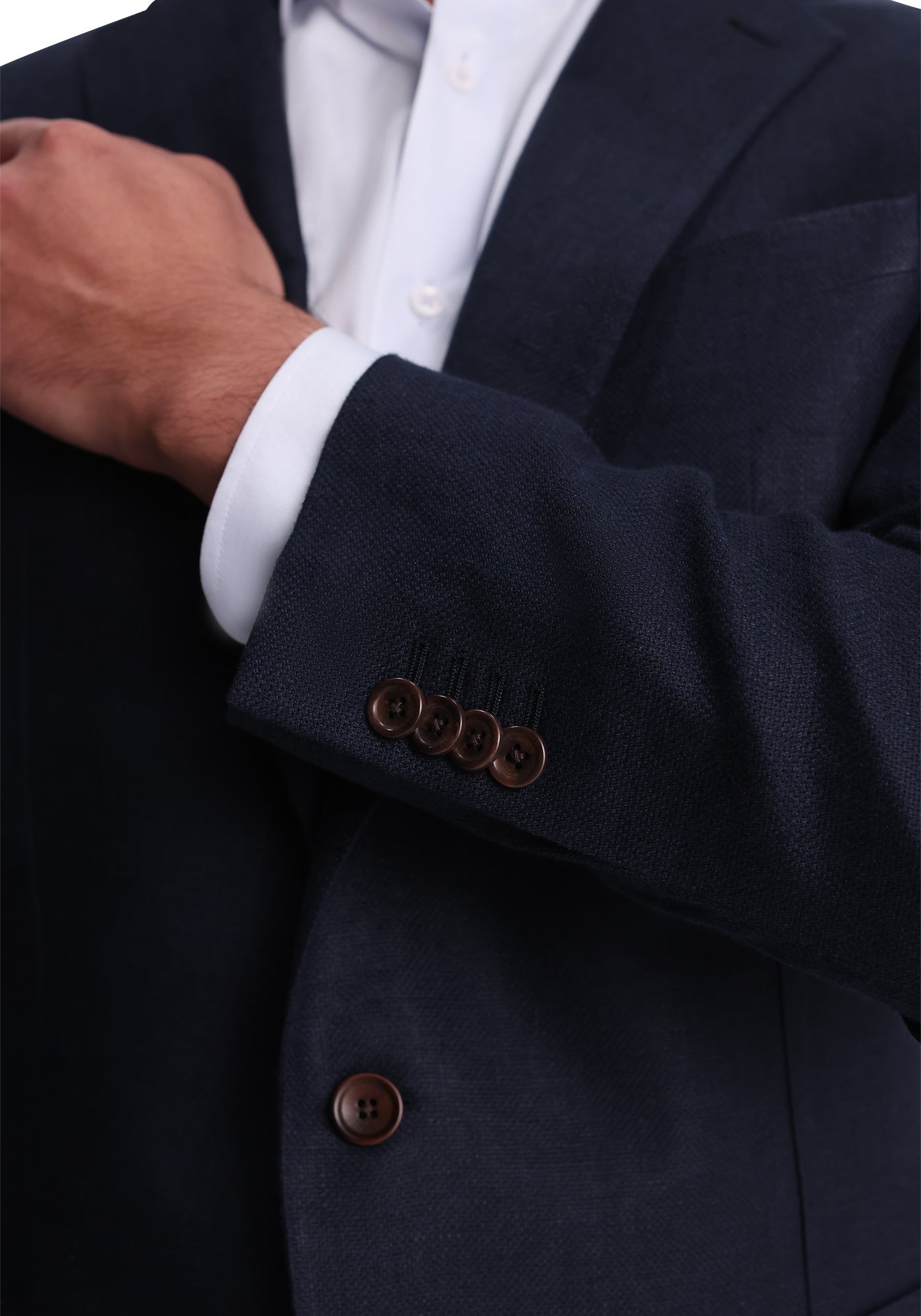Navy Linen Blazer-5