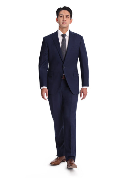 Blue Tick Weave Flannel Suit-2
