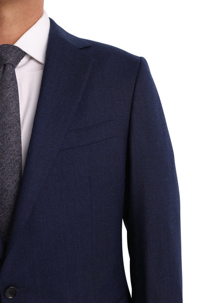Blue Tick Weave Flannel Suit-4
