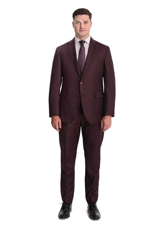 Maroon Sharkskin Suit