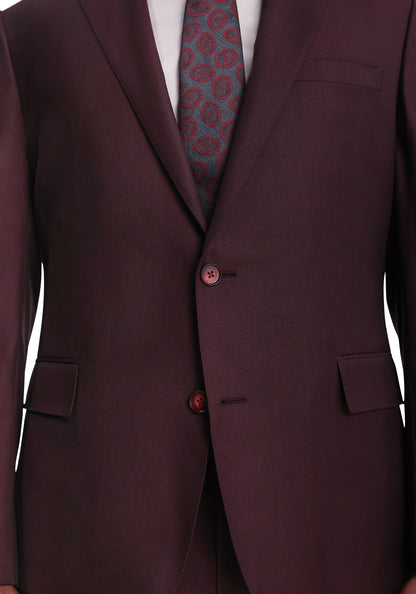 Maroon Sharkskin Blazer