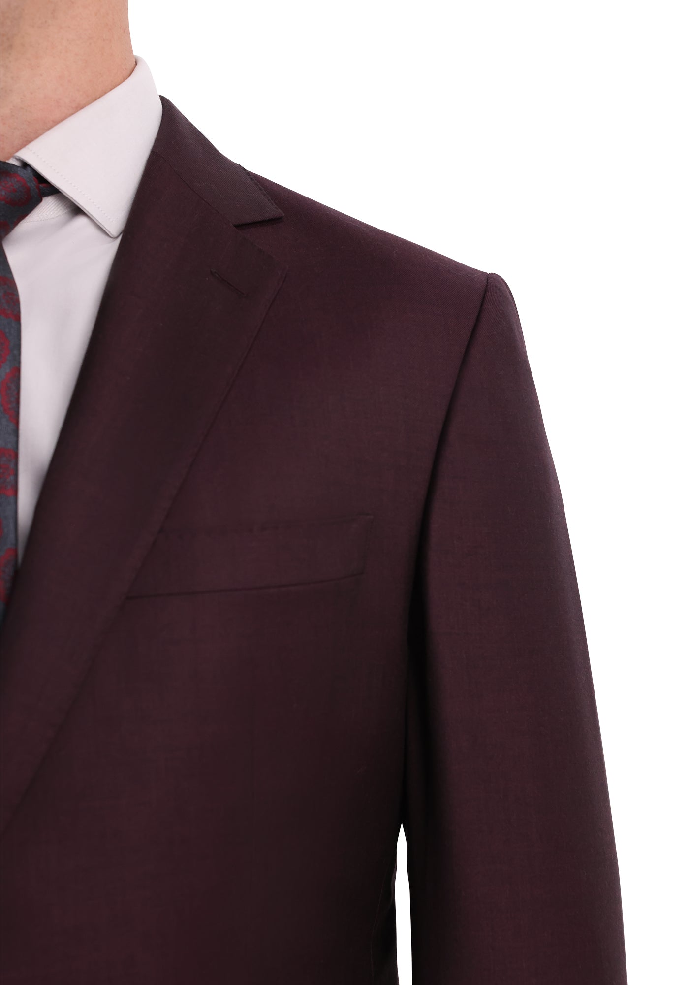 Maroon Sharkskin Blazer
