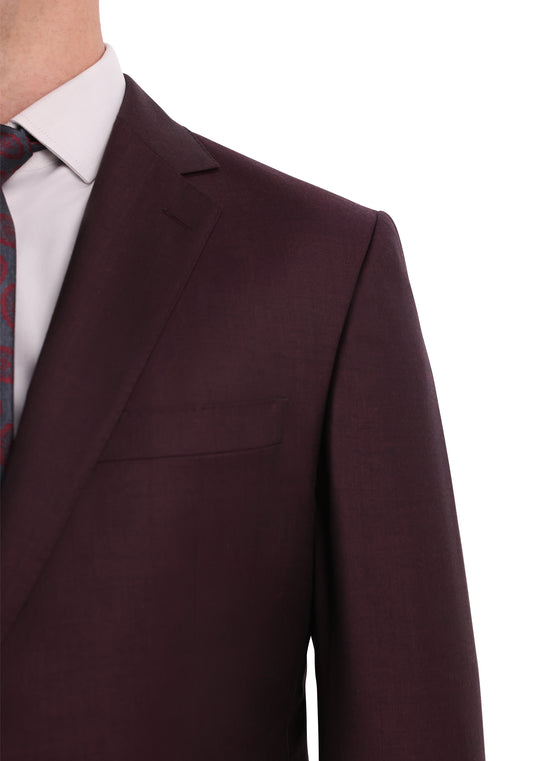 Maroon Sharkskin Blazer