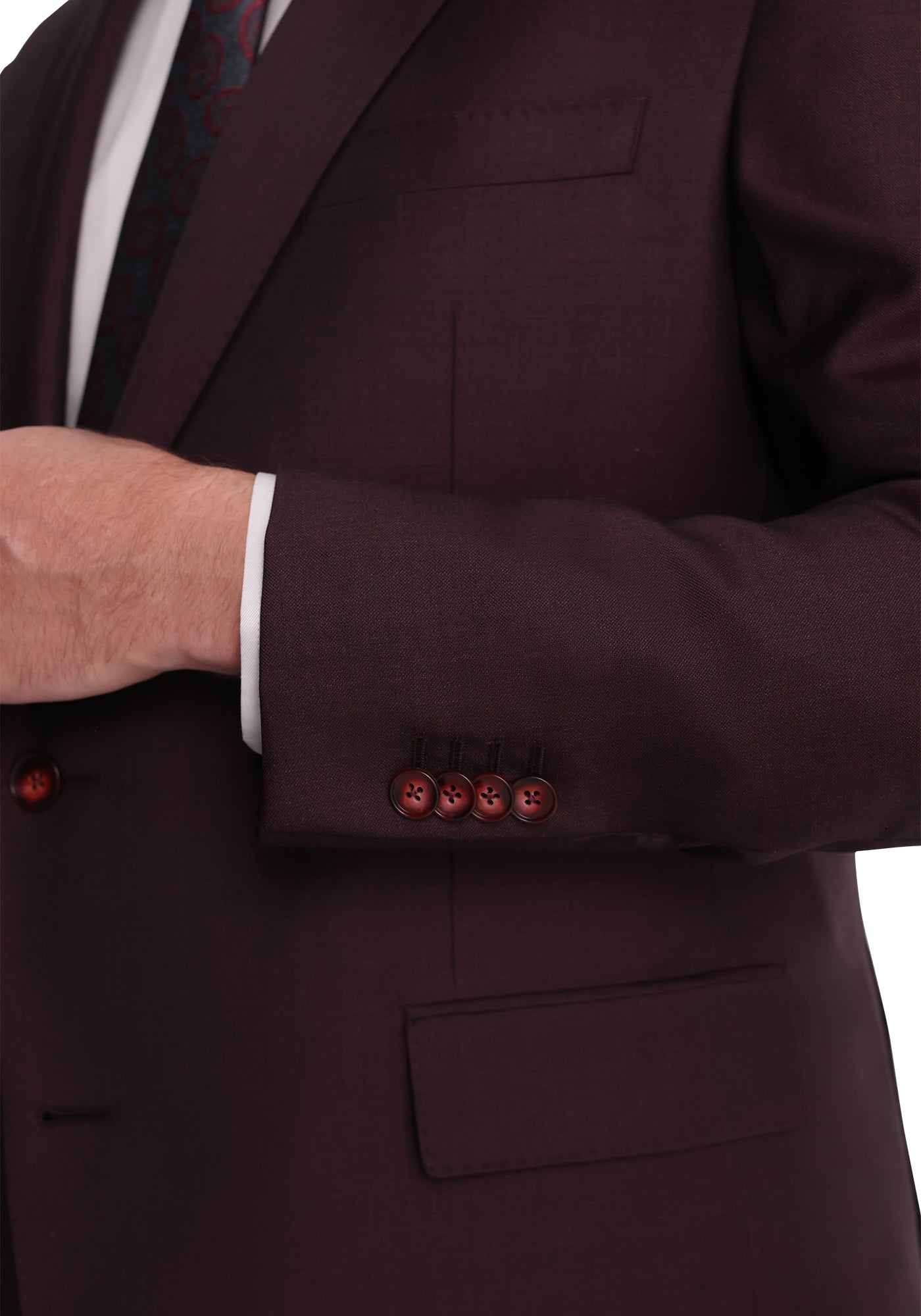 Maroon Sharkskin Blazer