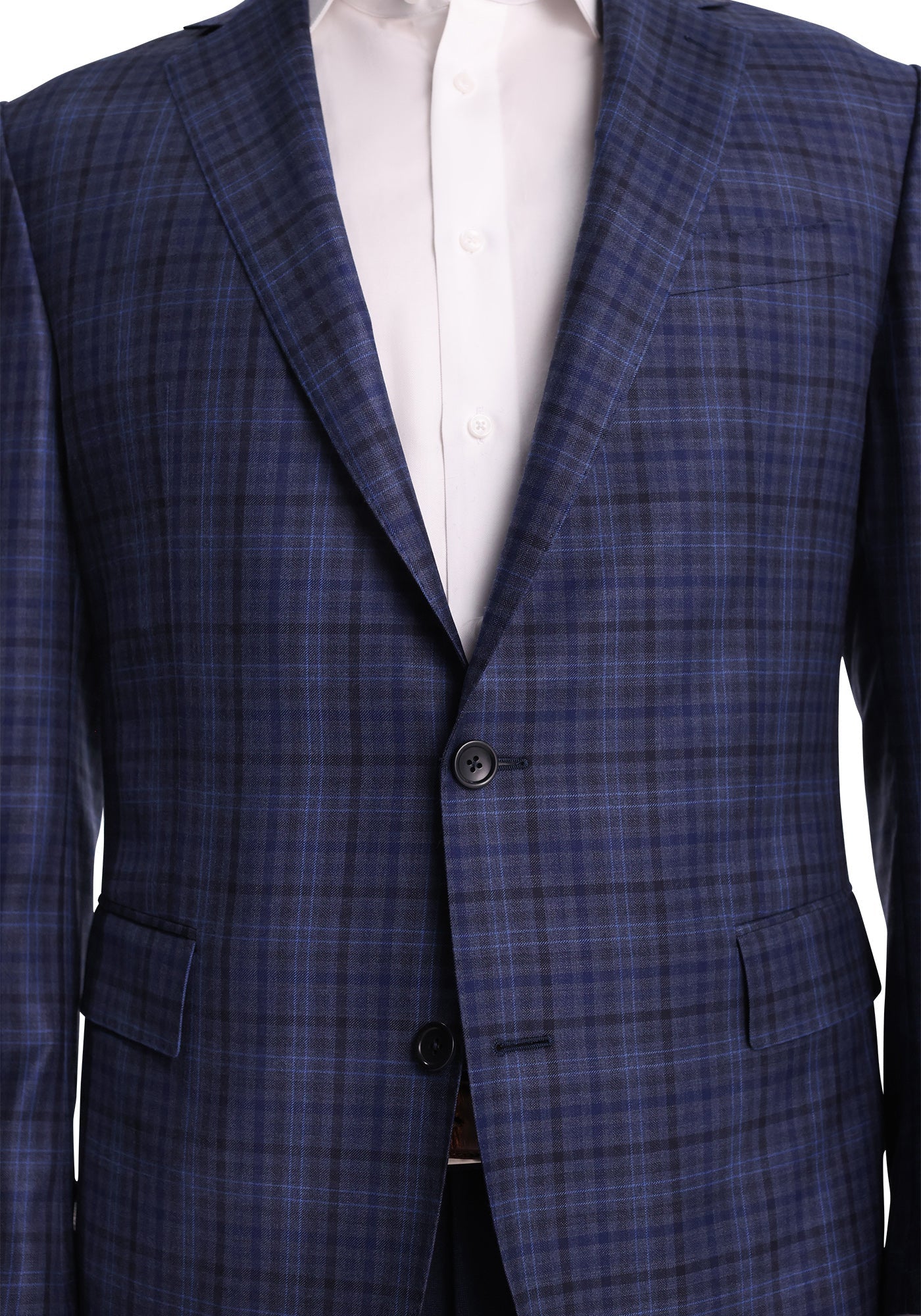 Mixed Blue Plaid Blazer-3