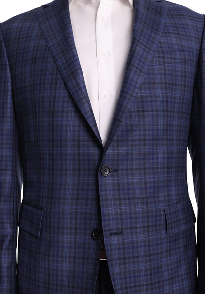 Mixed Blue Plaid Blazer-3