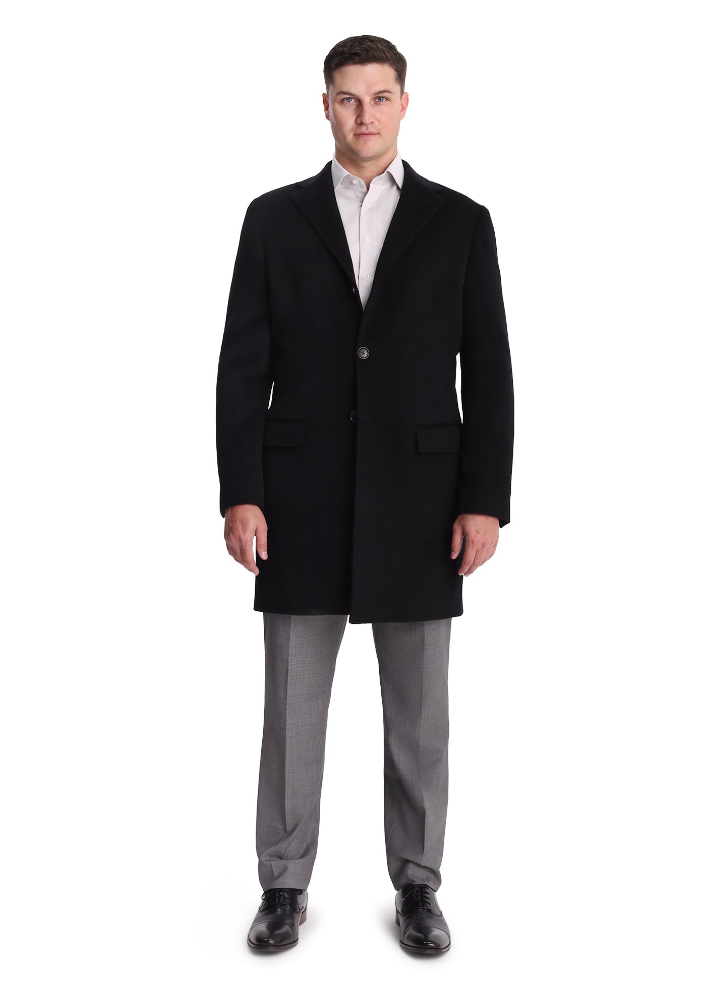 Black Wool-Angora Overcoat 1