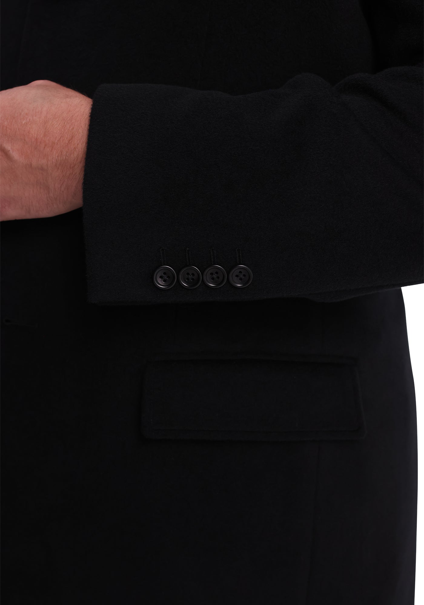 Black Wool-Angora Overcoat 5