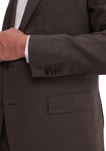 Stretch Brown Sharkskin Blazer-5