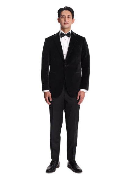 Deep Black Velvet Tuxedo-1